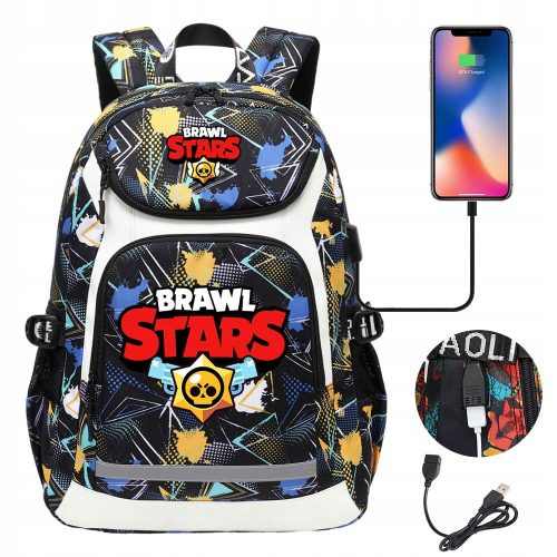 Novi A4 Ruksak Brawl Stars | Vodootporni Ruksak s USB Priključkom i Velikim Kapacitetom