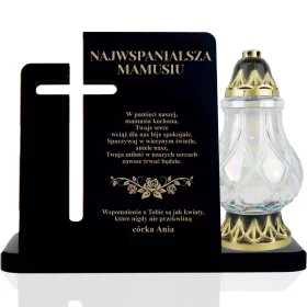   Drveni nagrobni križ s personaliziranom gravurom - Otporan na sve vremenske uvjete