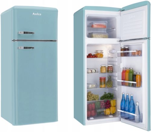 AMICA KGC15632T Retro Hladnjak 206L 144cm Plavi