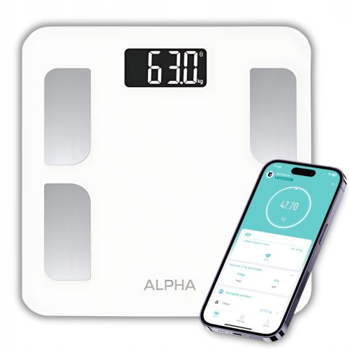 ALPHA® INTELIGENTNA ANALITIČKA KUPAONSKA VAGA MJERENJE MASTI BMI SMART SCALE