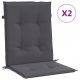  Vrtni jastuci antracit 50x40x3/60x50x3 cm, 4 kom.