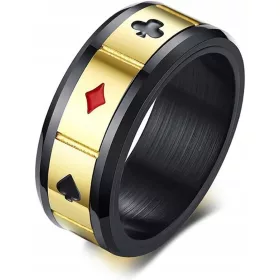    Prsten za vrtnju od nehrđajućeg čelika od 8 mm crne boje Lucky