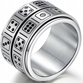    Anxiety Fidget Double Layer Spinner Dice Zeus Prstenovi za muškarce koji se vrpolje