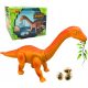 Dinosaurus na baterije s zvukom, diplodokus hoda i polaže jaja
