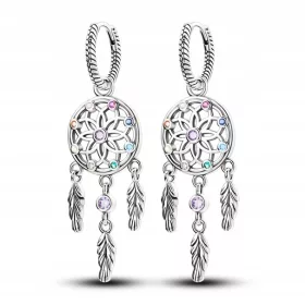 Duge naušnice sa cirkonima od srebra 925