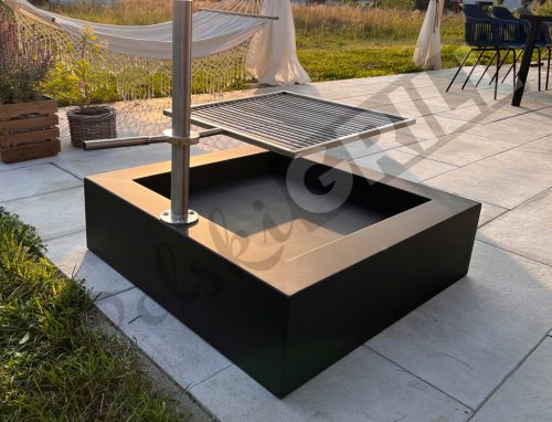  Inox roštilj sa ložištem QUADRA 80 - čelik - moderan