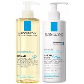   Lipikar Set za njegu kože s uljem za pranje i balzamom protiv suhoće