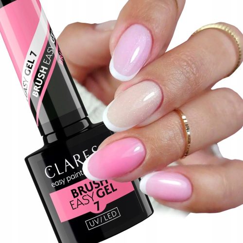 CLARESA ČETKICA LAKŠI GEL GEL ZA NOKTE U BOČICI SA KISTOM 7 TAMNORUŽA