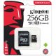 KINGSTON MEMORIJSKA KARTICA 256 GB MICRO SD KLASA 10 SA SD ADAPTEROM