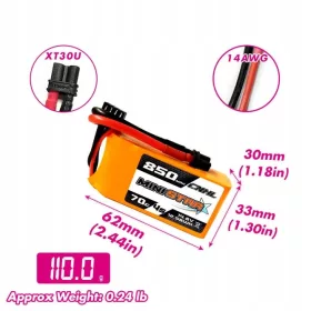   CNHL 4S 14.8V 850mAh 70C XT30 LiPo baterija za visoke performanse