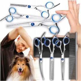   Profesionalne škare za šišanje pasa s češljem i frizerskim uređajem za pse u koferu