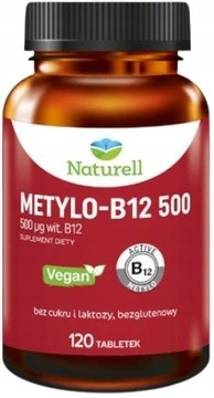 Naturell Metylo-B12 500, 120 Tableta - Visoko Učinkoviti Suplement B12 za Vegetarijance i Vegane