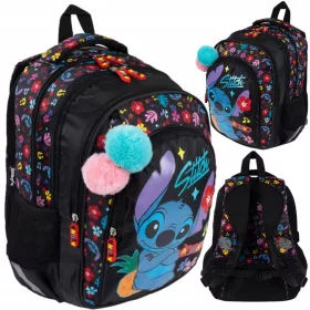   Školski ruksak St.Right BPL58STITCH BLACK ALOHA s 4 pretinca