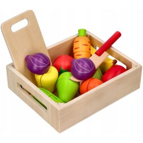   Drveni set voća i povrća za rezanje - Kreativna igračka za djecu