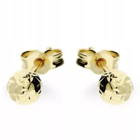 Zlatne naušnice s gravurom 4 mm/375 klin