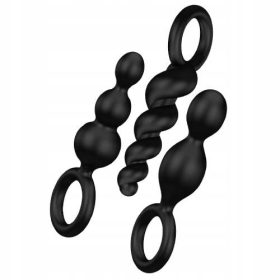   Satisfyer Booty Call set analnih čepova sa stimulirajućom crnom strukturom