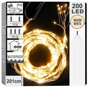   Luster svjetlosne zavjese vanjska unutarnja kaskada 200 LED 2 m Vilde