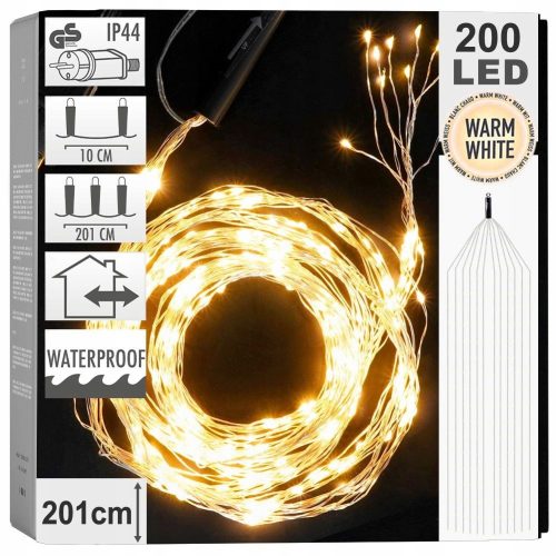 Luster svjetlosne zavjese vanjska unutarnja kaskada 200 LED 2 m Vilde