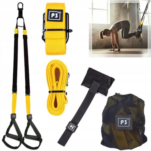  TRX TRAKE ZA VJEŽBANJE CROSSFIT KOMPLET POJASEVA ZA FITNESS TRENING S DODATNOM OPREMOM