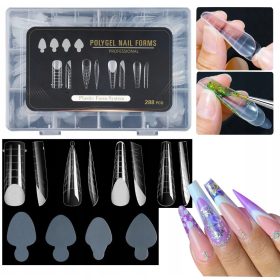   GORNJI KALUPI DUALNI SILIKON 4 OBLIKA FRENCH SET ZA IZRADU NOKTIJU 288 kom.