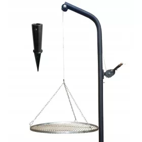    Vrtni roštilj na dizaličnu ruku s inox rešetkom 60 cm i ručkom