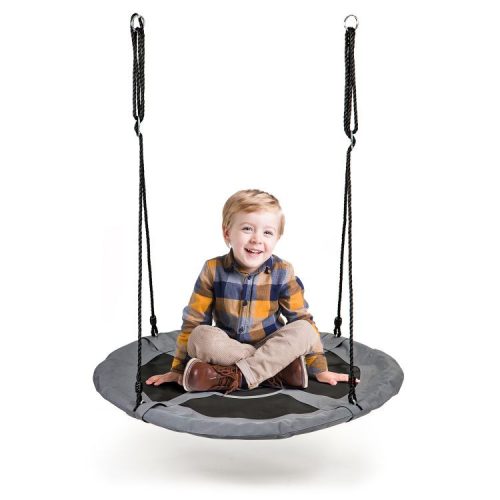 Vrtna ljuljačka za djecu Ecotoys 100cm s bocianjim gnijezdom - Siva