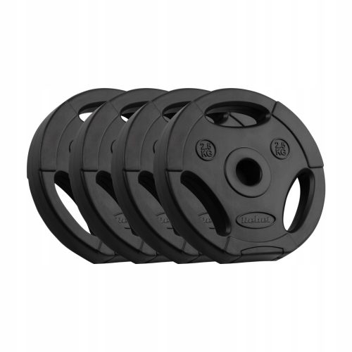 Fitnes set s bitumenskim obciążenjem 4x2,5 kg 10 kg s otvorom od 31 mm i pločastim nosačima Rebel