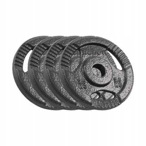 Set utega od lijevanog željeza 4x2,5 kg s rupom od 31 mm i pločom s ručkama REBEL