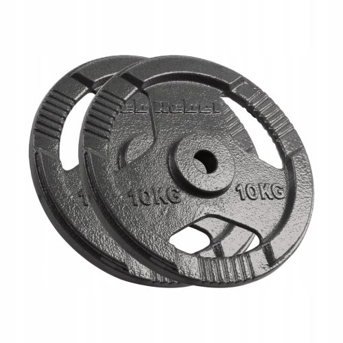 Set za vježbanje s utegom od lijevanog željeza 2x10kg 20kg rupa 31mm ploča s ručkama REBEL
