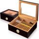  Slege Cigar Humidors, humidor za cigare, španjolska drvena kutija za