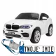  BMW X6M XXL za 2 djece Bijela + Daljinski + Eko koža + Sigurnosni pojasevi + Free Start +