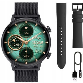 Manta Alexa Mini Ženski pametni sat crni + dodatni remen