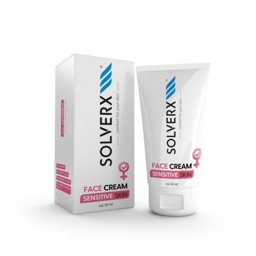 SOLVERX Krem za osjetljivu kožu lica, 50ml – Intenzivna hidratacija i regeneracija