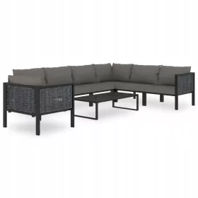 Lukzunarni Rattan Set za Opuštanje Antracit 264x200x64 cm