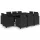 Rattanov Komplet Vrtnog Namještaja, Crni, S 10 Stolica i 20 Jastuka