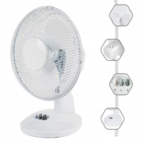  Hoist Group stolni ventilator FAN DESK FAN 9" 23cm bijeli