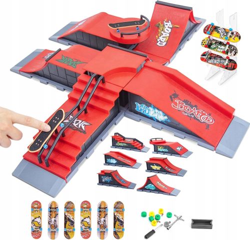  6 U 1 SET RAMPA ZA FINGERBOARD SKATEPARK 6 SKATEBOARD