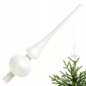  Stakleni vrh za jelku Cold white point - 26cm