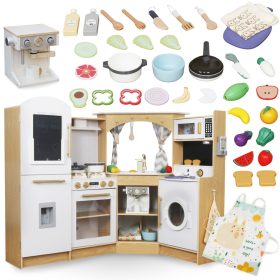   Velika interaktivna drvena kuhinja sa LED rasvjetom - 50 elemenata