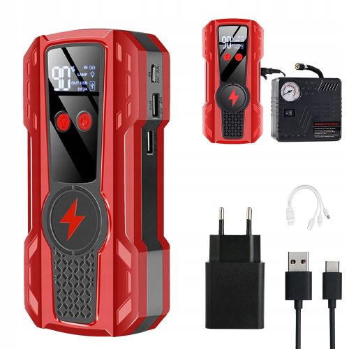 BOOSTER STARTER POWERBANK SVETILKA 1000A 9990mAh 2X USB