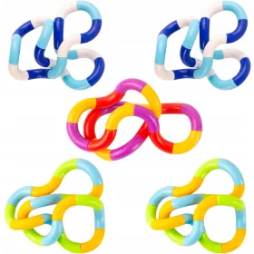   5 komada Tangle Fidget Igračka Twisty Toy Zmija Dekompresijska igračka