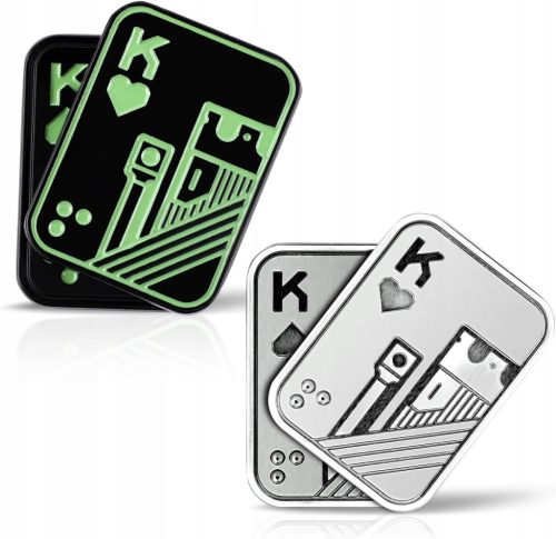 Metalni Poker Fidget Slider Set od 2 komada s metalnom poker karticom
