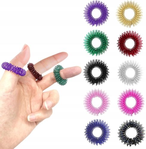 10 komada akupresurnih prstenova za smirivanje, fidget igračka, trihotilomanija