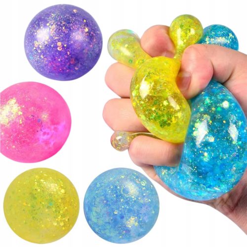 ANTI-STRES GNIOTEK SLIME SVJETLJUĆA KUGLICA | 6x GNIOTEK SLIME SVJETLJUĆA KUGLICA ANTI-STRES RASTEZLJIVA SENZORIČNA ŠALIJA