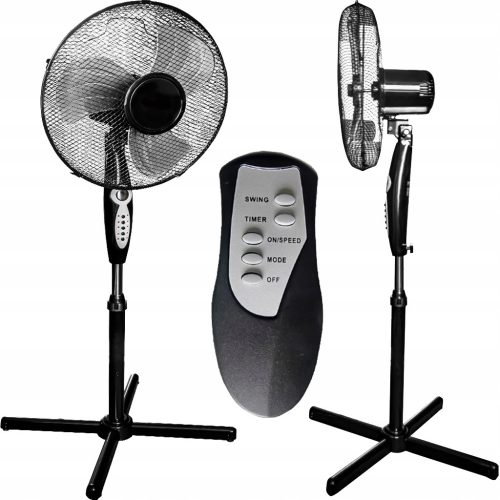  Prodigy.cat veliki samostojeći podni ventilator s daljinskim upravljačem, 40 cm, crni