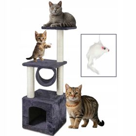   Domaća Mačka Drapač, Krevet, Tunel, Stablo s Igračkom Mišem, 4 Različite Razine