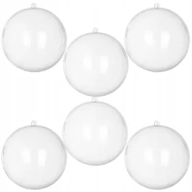  Akrilne kuglice, prozirne, plastične, 14 cm, 6 kom