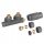 Invena Pro CZ-90-015 kutni termostatski set, sivi