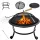  VRTNO VATRIŠTE S POKLOPOM FIRENZE 54 CM ZA ROŠTILJ LOGORSKE VATRE STEEL BLACK