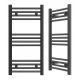 Moderan crni kupaonski radijator 40x80 cm Breno